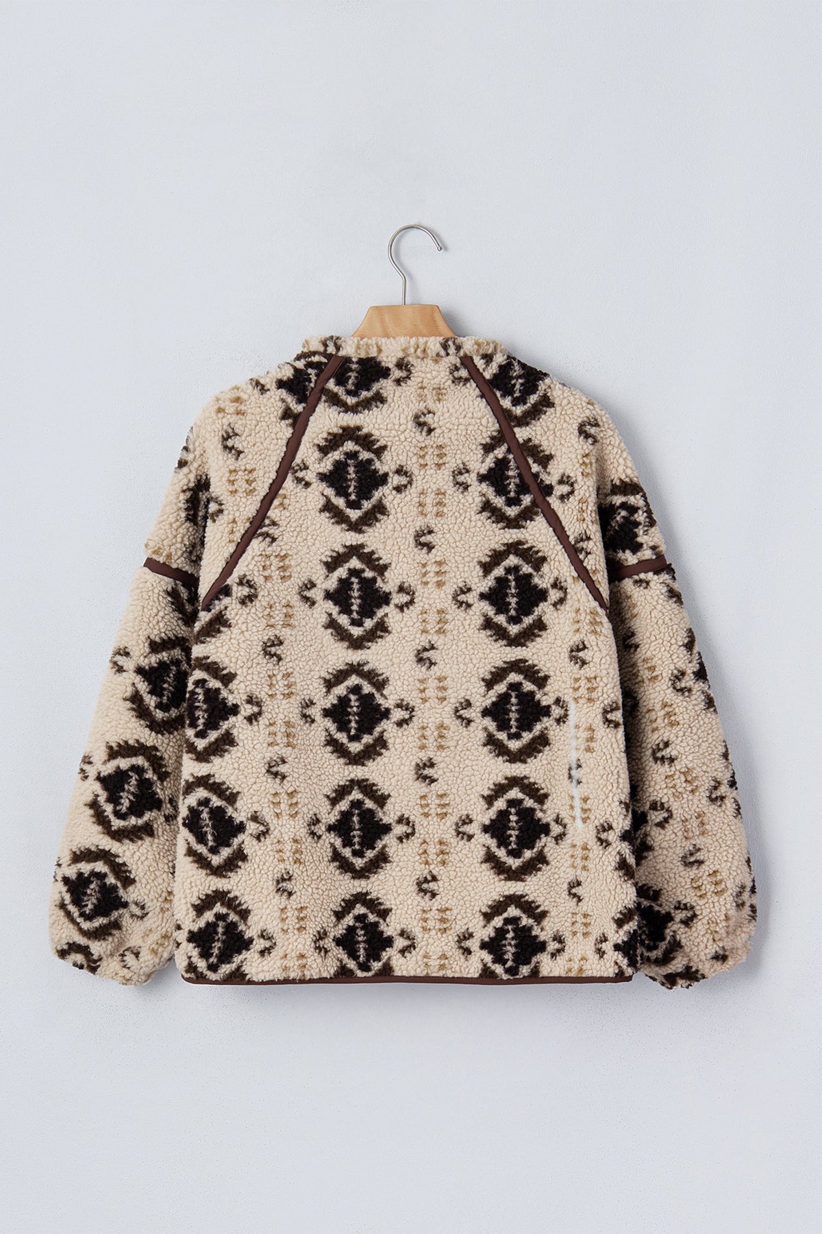 Western Geometric Fleece Half Zip Sweatshirt