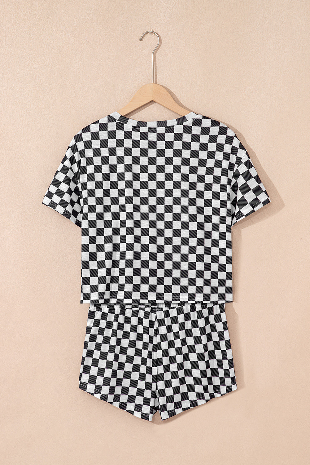 Checker T-Shirt Top & High Waist Skorts Outfit
