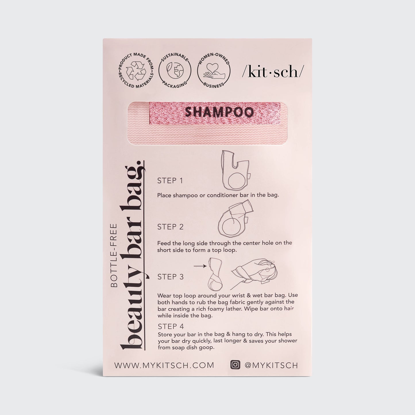 Shampoo Beauty Bar Bag - Blush by KITSCH