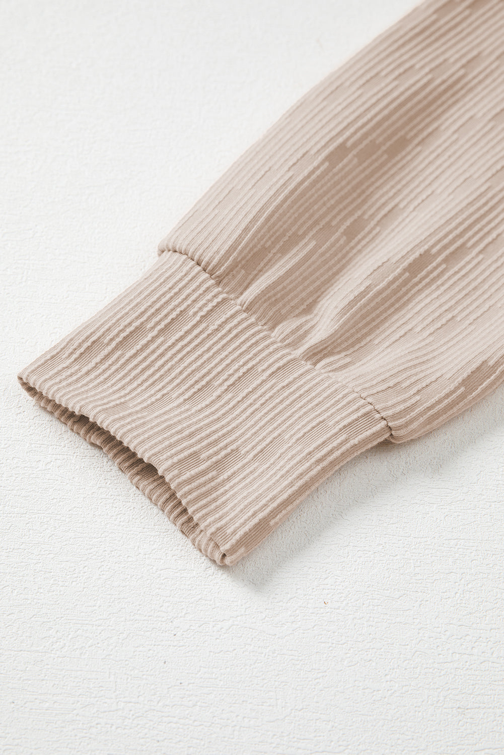 Solid Textured Long Sleeve Top