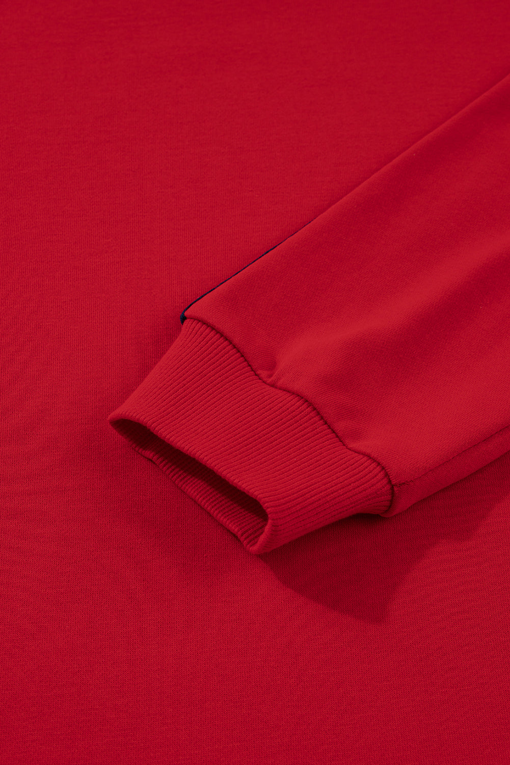 Varsity Stripe Contrast Ribbed Trim Sweatshirt