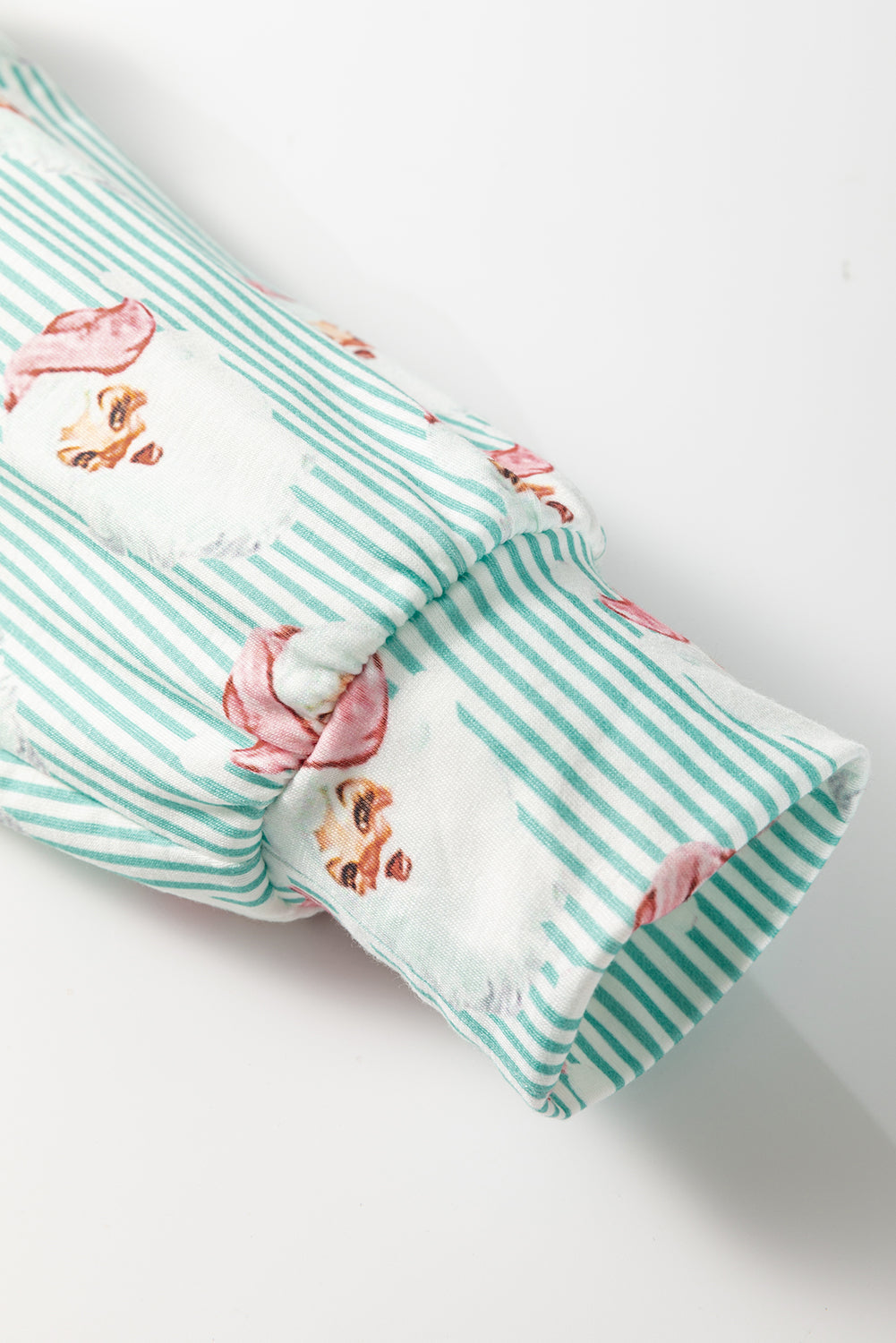 Christmas Santa Claus Stripe Top and Pants Lounge Set