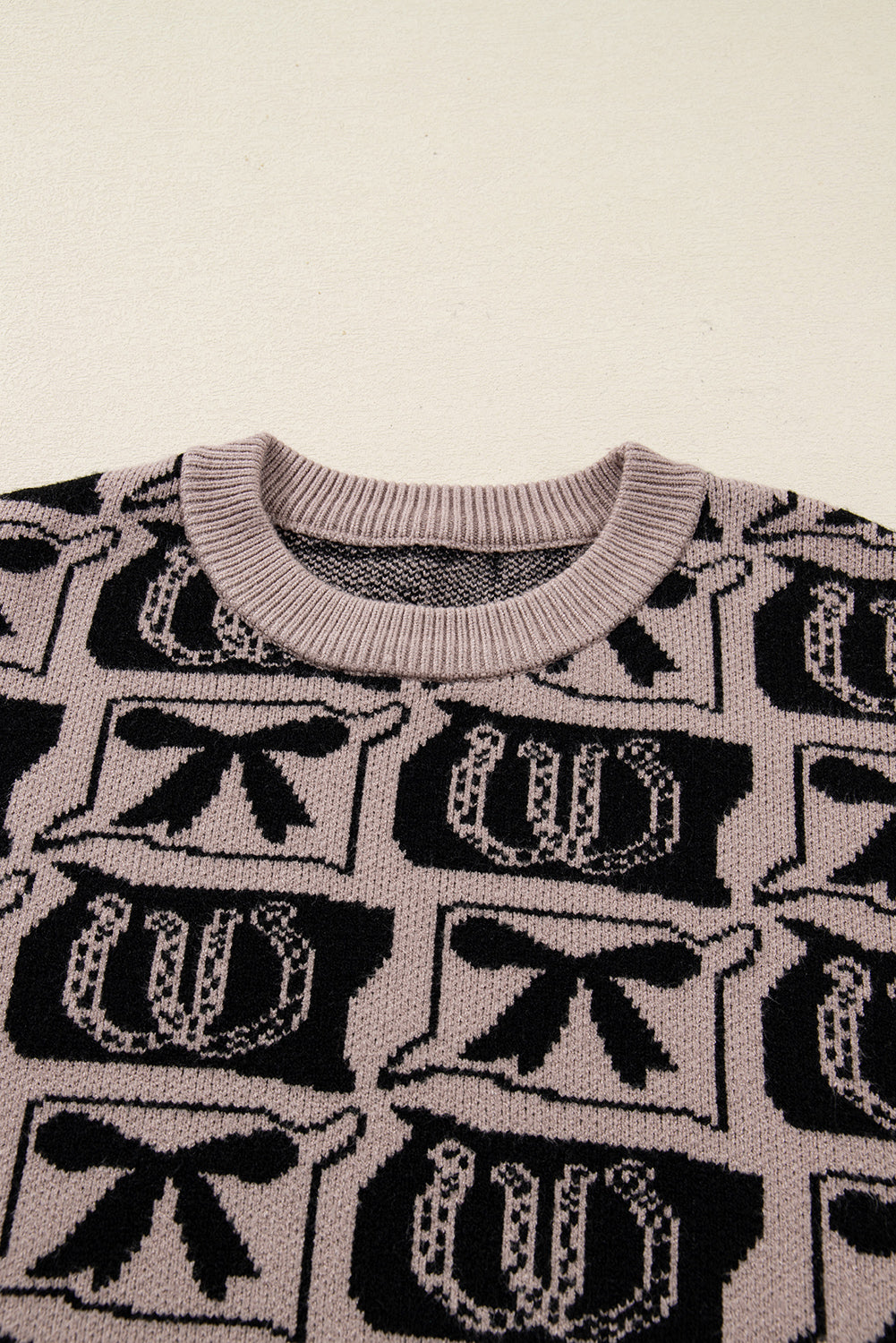 Western Bows & Horseshoes Drop Shoulder Sweater