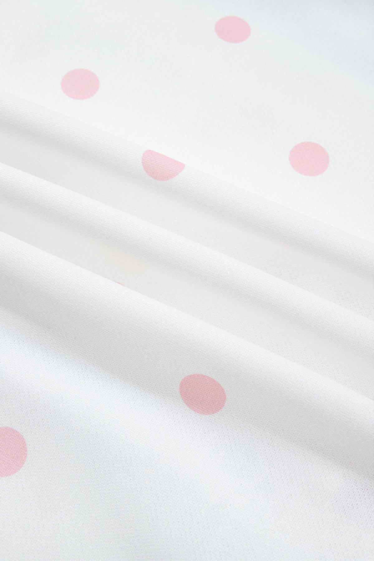 Polka Dot Half Zip Drop Shoulder Sweatshirt