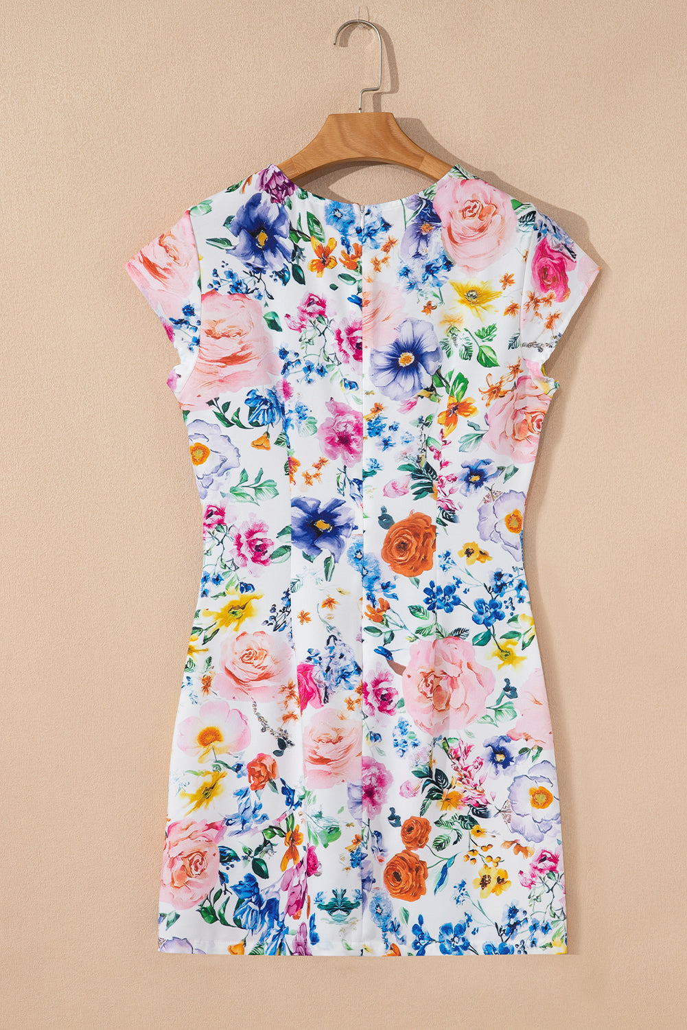 Floral Cap Sleeve Boydycon Mini Dress