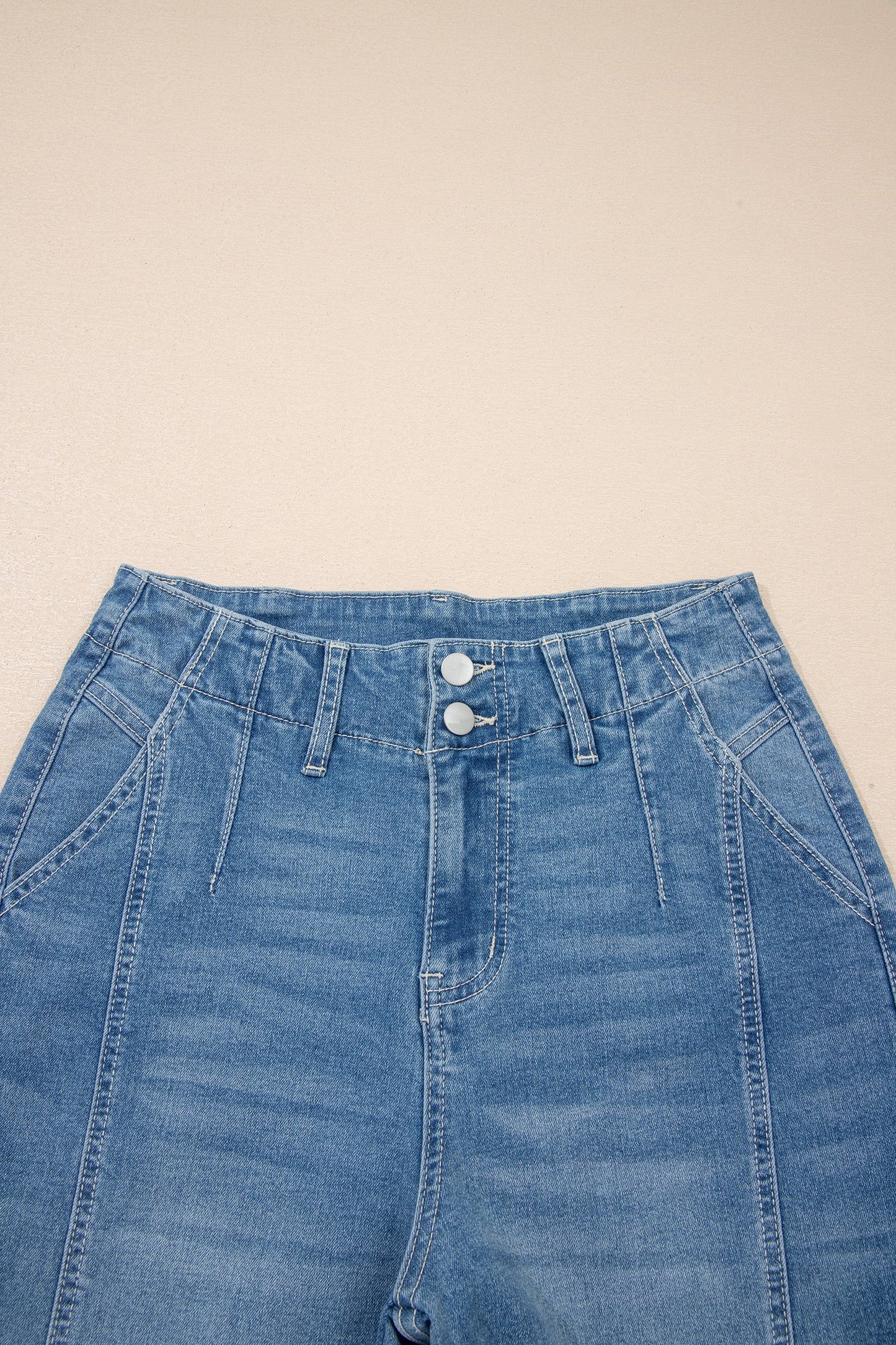 Medium Wash Denim High Waist Barrel Leg Jeans