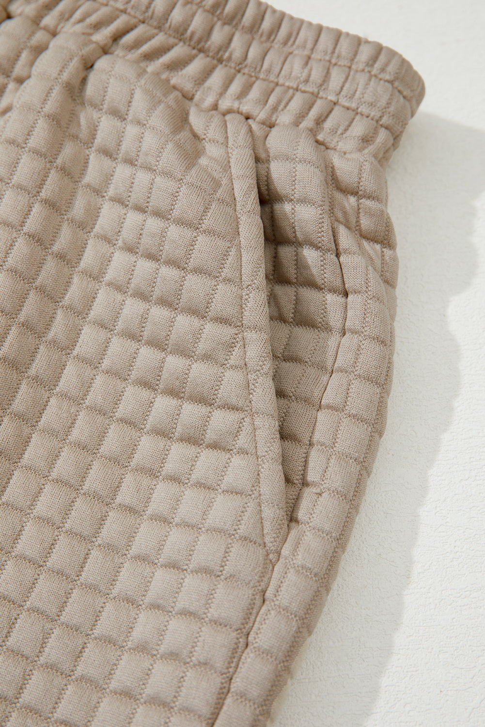 Colorblock Patchwork Textured Top and Short Set