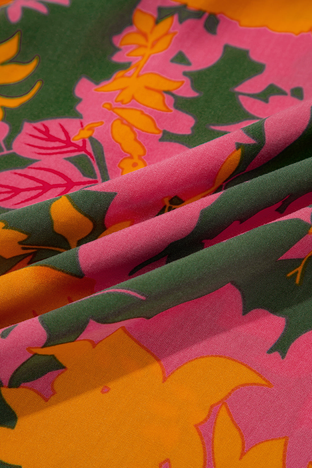 Floral Puff Sleeve Smocked Bodice Ruffle Maxi Dress