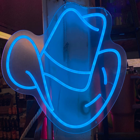 Neon Cowboy hat lights