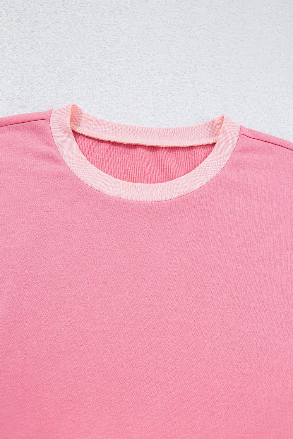 3/4 Sleeve Raw Seam High-Low Side Top