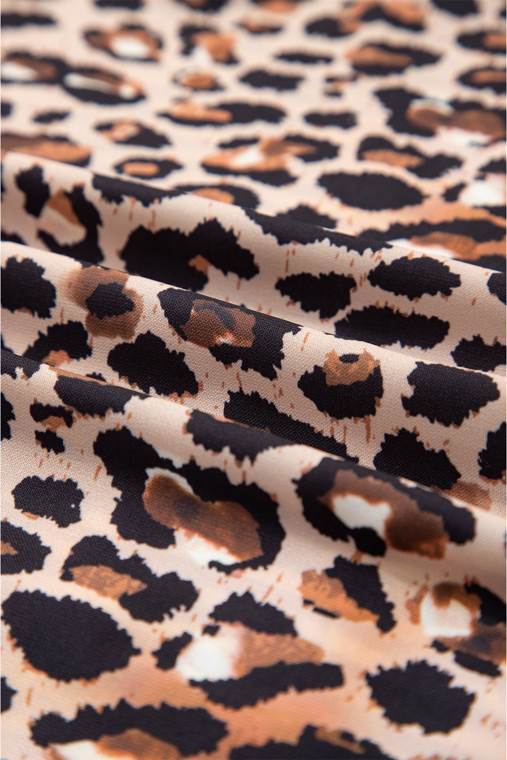 Stripe Leopard Patchwork Button-Up Womens Shirt