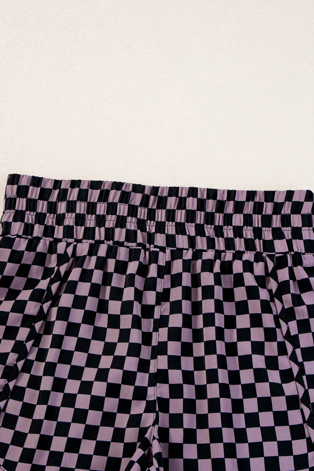 Leopard & Checker High Waist Athletic Shorts