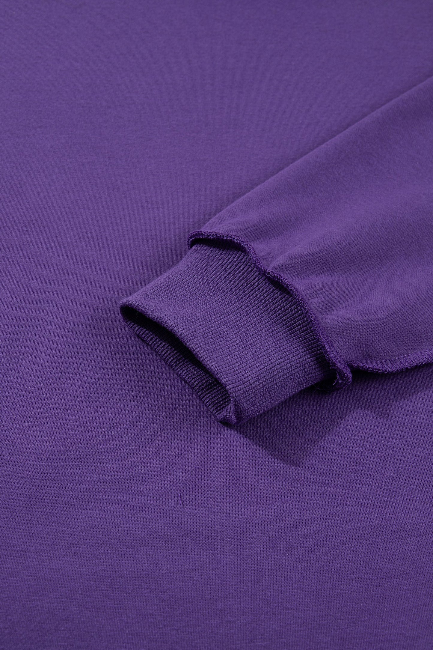Solid Mock Neck Drop Shoulder Oversize Sweatshirt