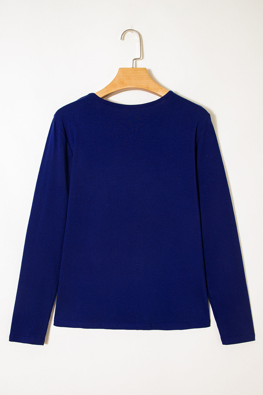 Solid Asymmetric Seam Long Sleeve Top
