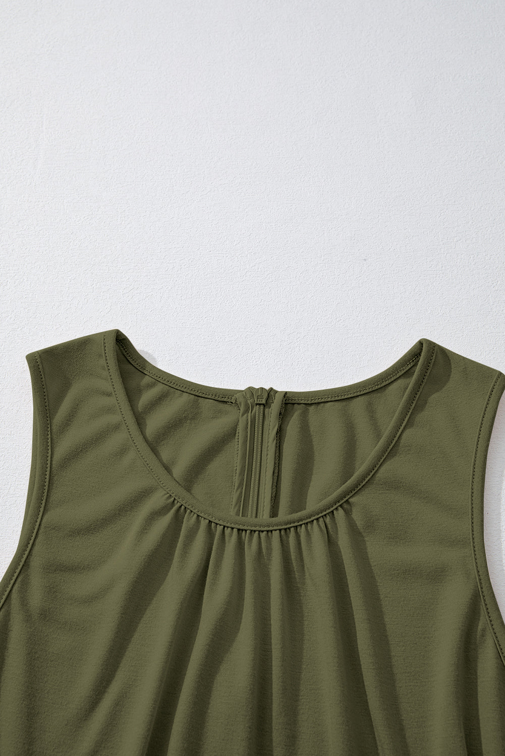 Sleeveless Top & Pleated Waist Jumpsuit