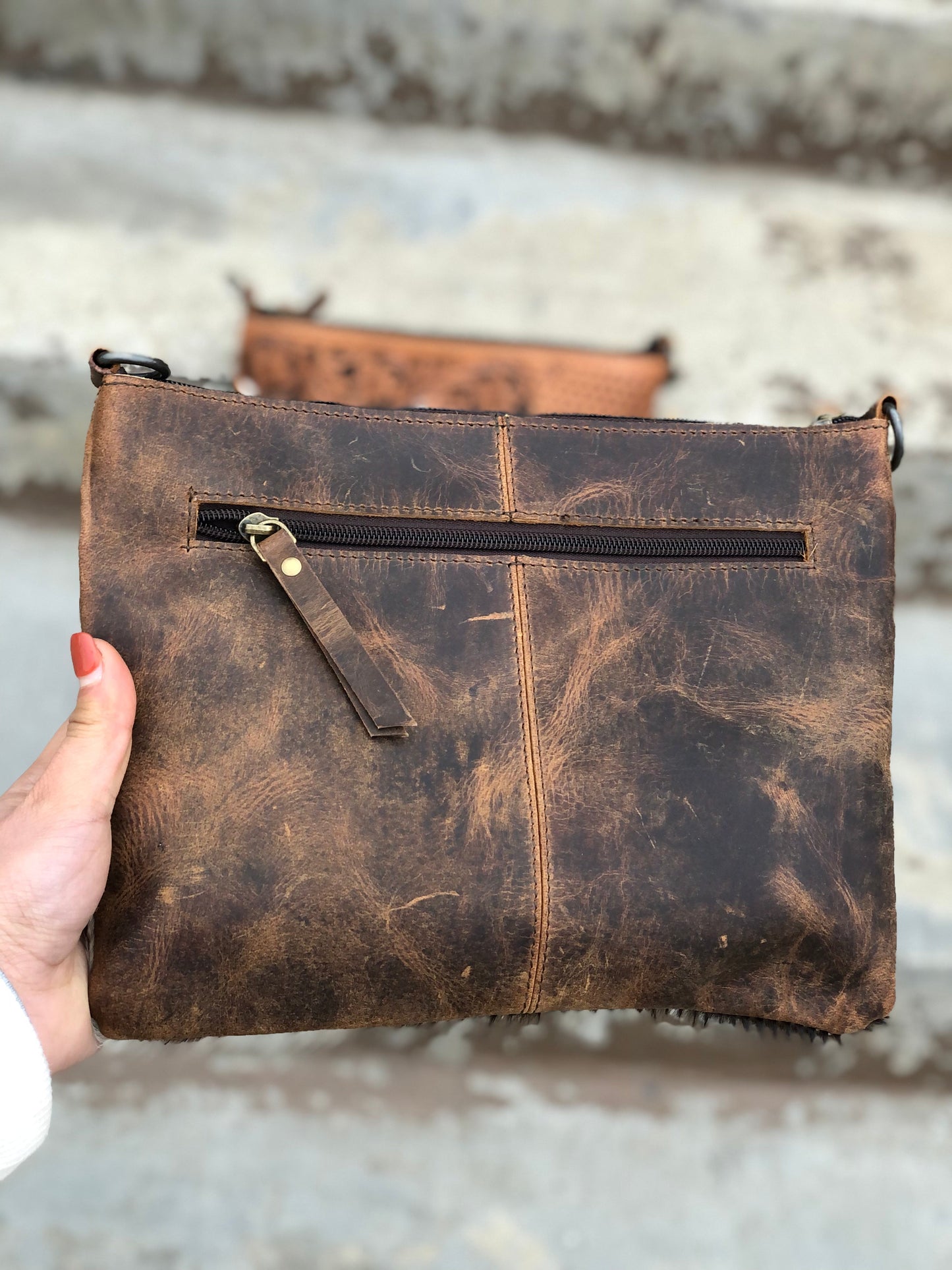 Leather Tooled Crossbody