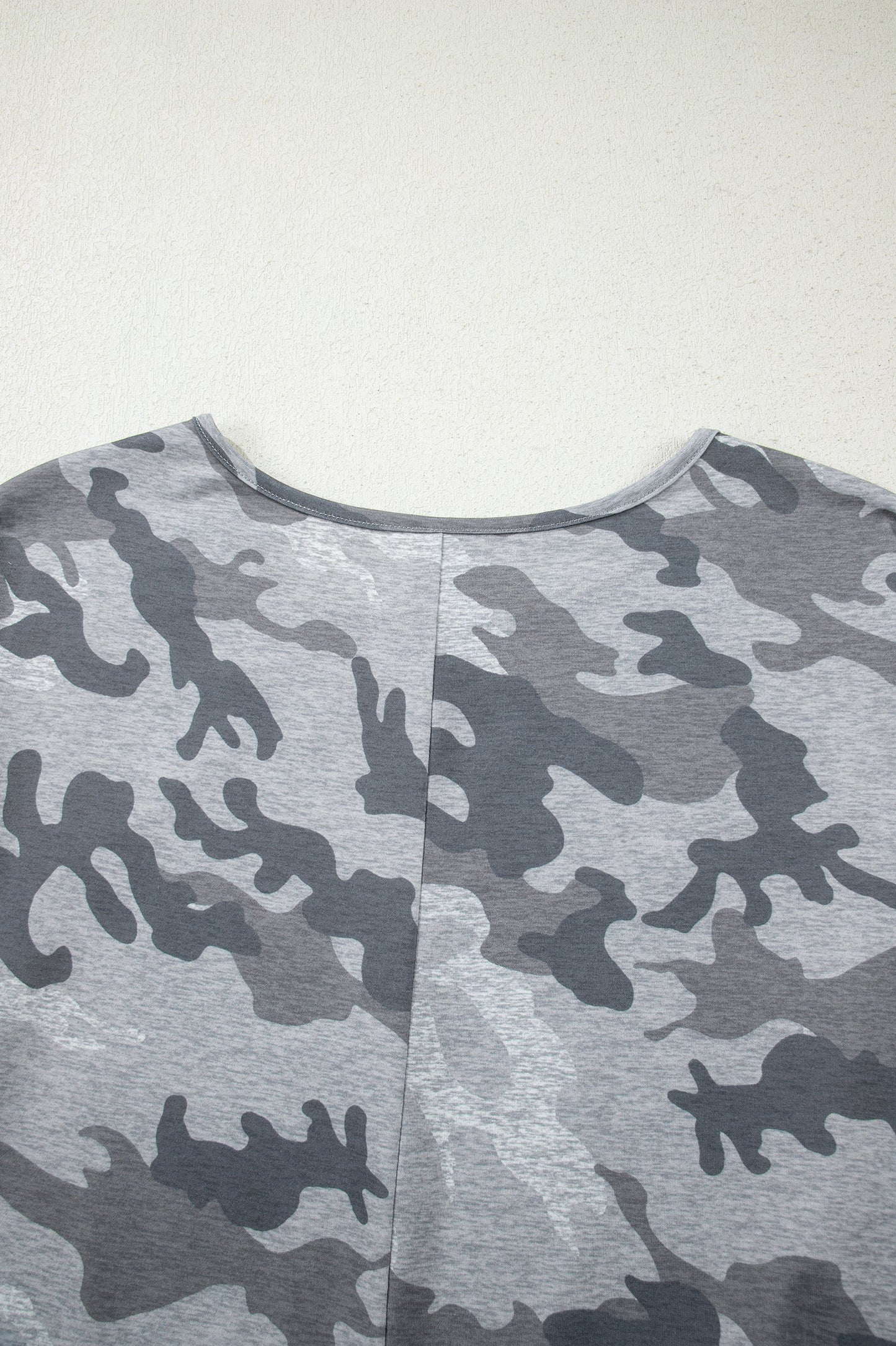 Camo Short Sleeve Round Neck T-Shirt
