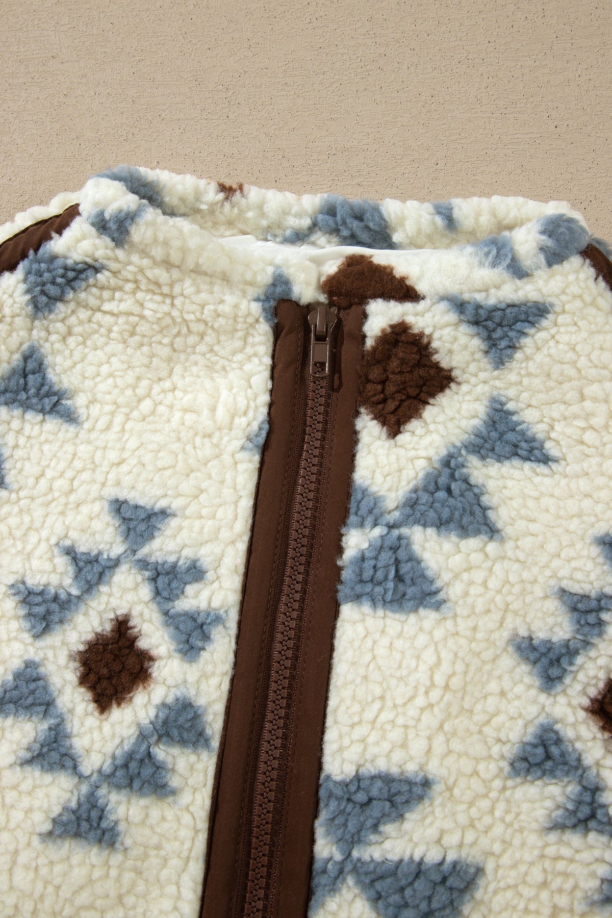 Western Geometric Sherpa Half Zip Sweatshirt
