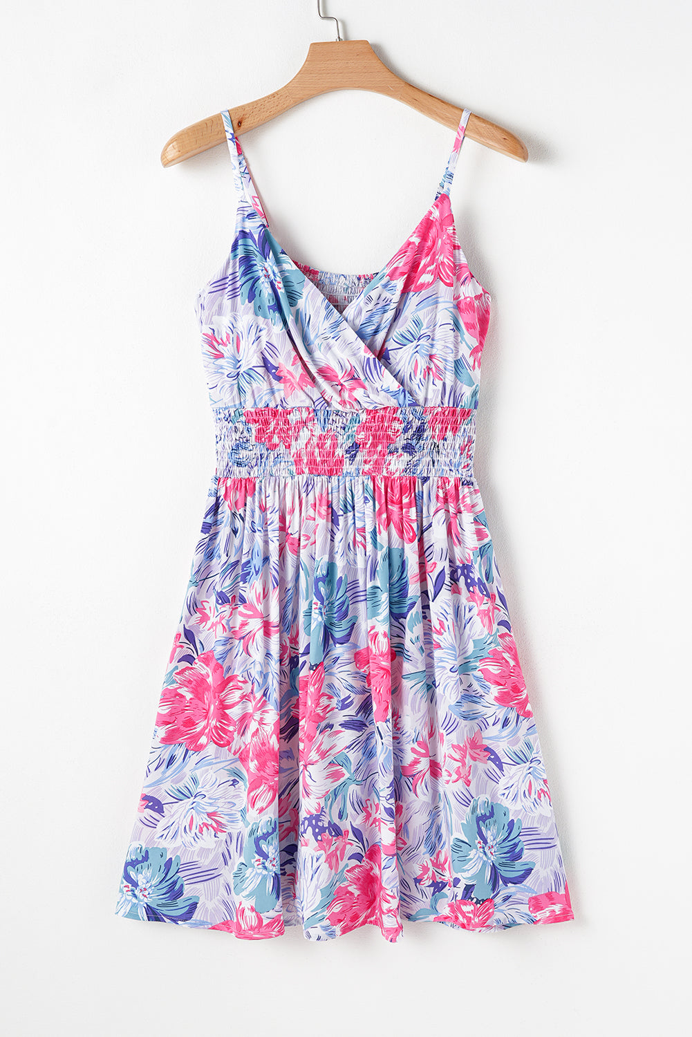 Floral Wrap V-Neck Spaghetti Strap Dress