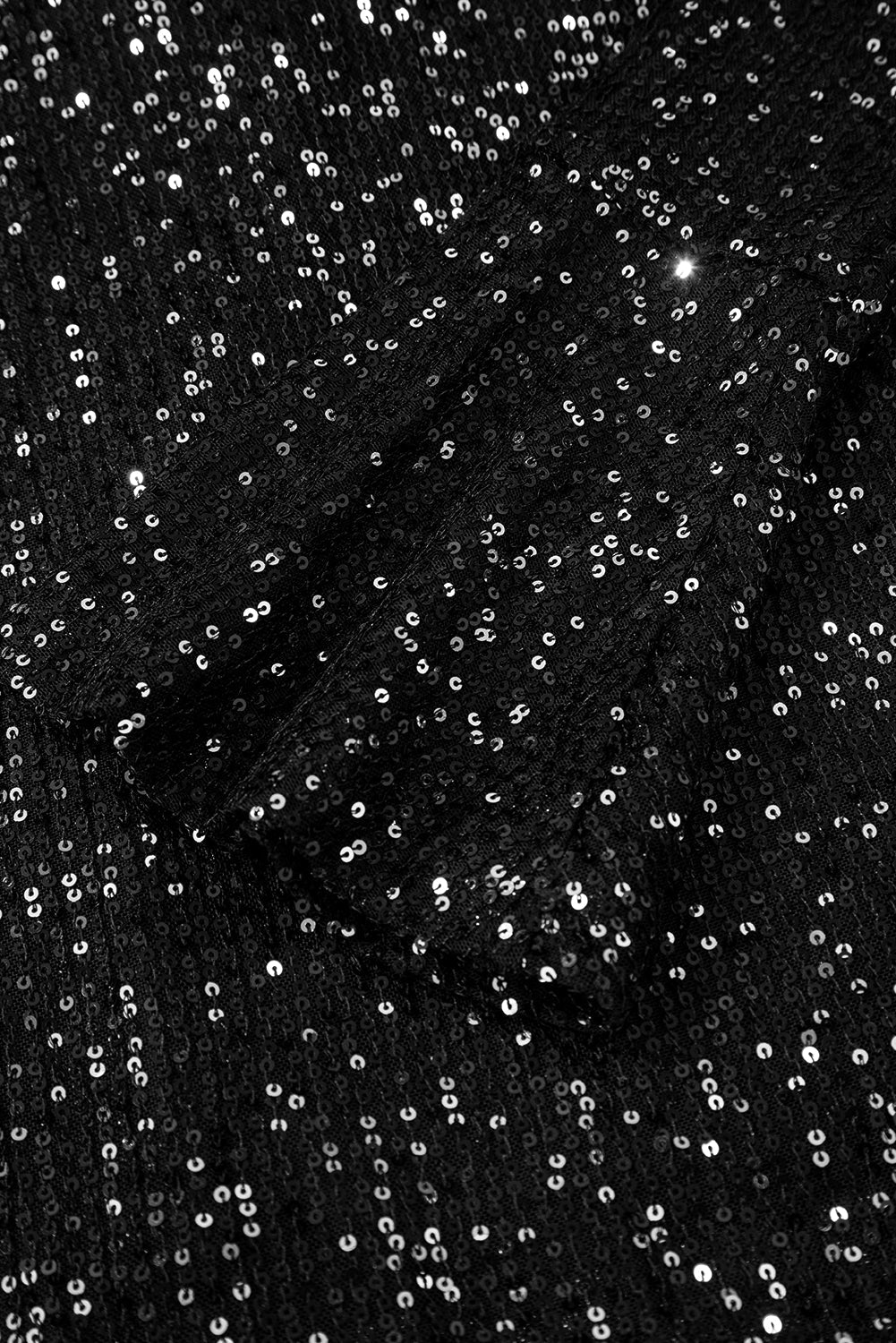 Solid Sequin Backless Bell Sleeve Top