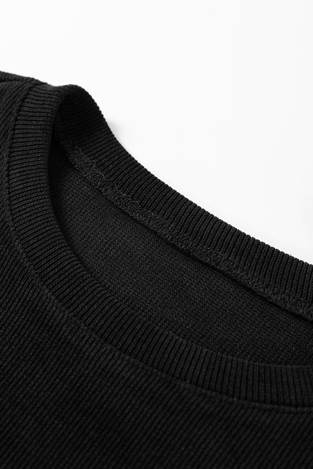 Solid Textured Knit Pullover and Shorts Set