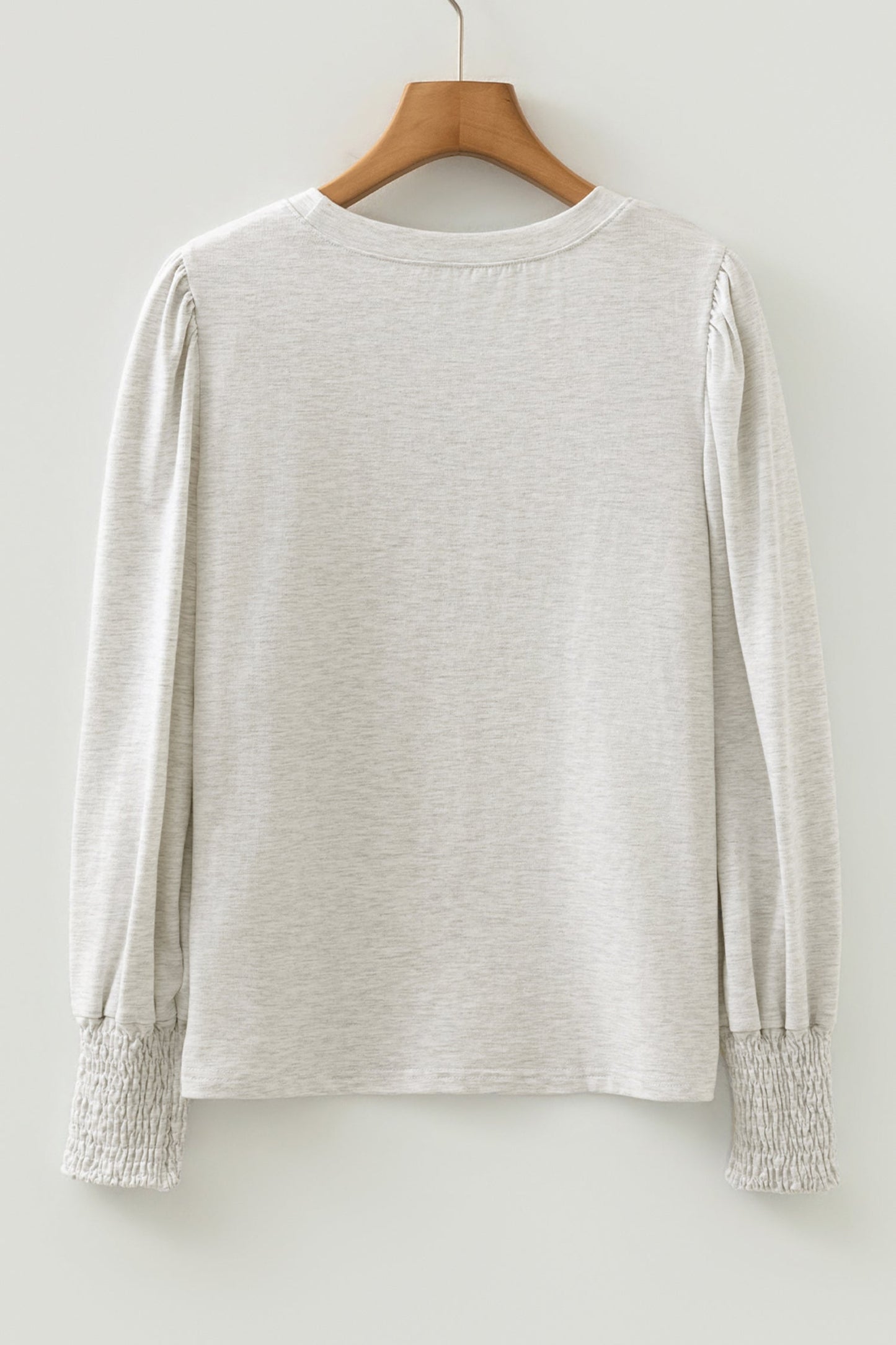 Puff Sleeve Shirred Cuff Peasant Top