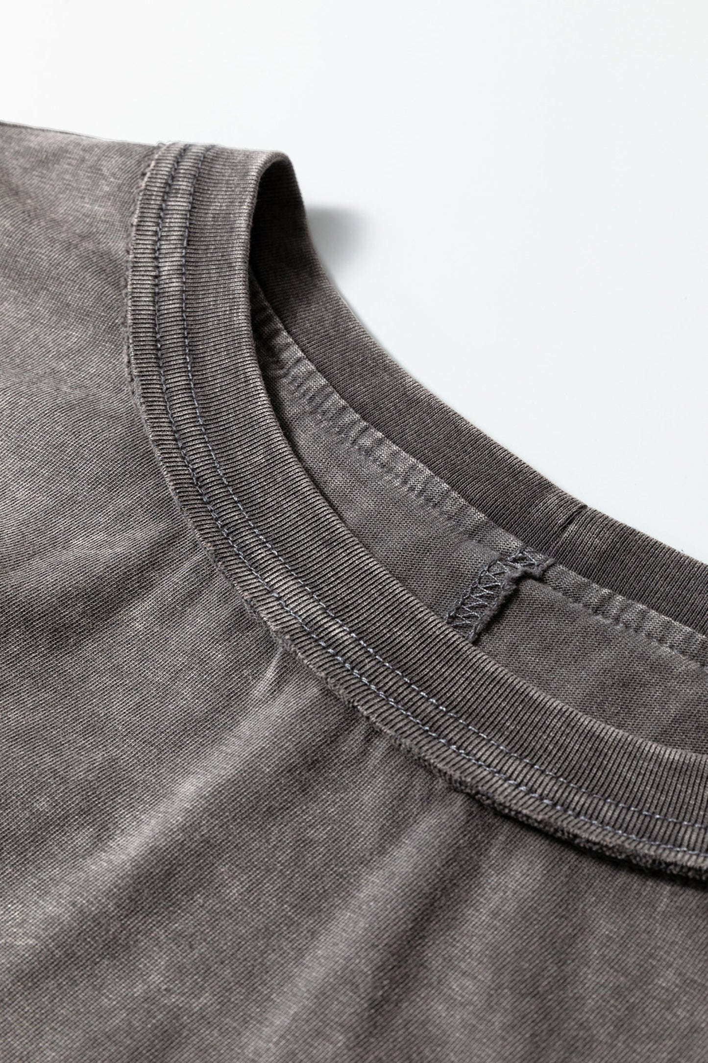Solid Mineral Wash Boxy Tank Top