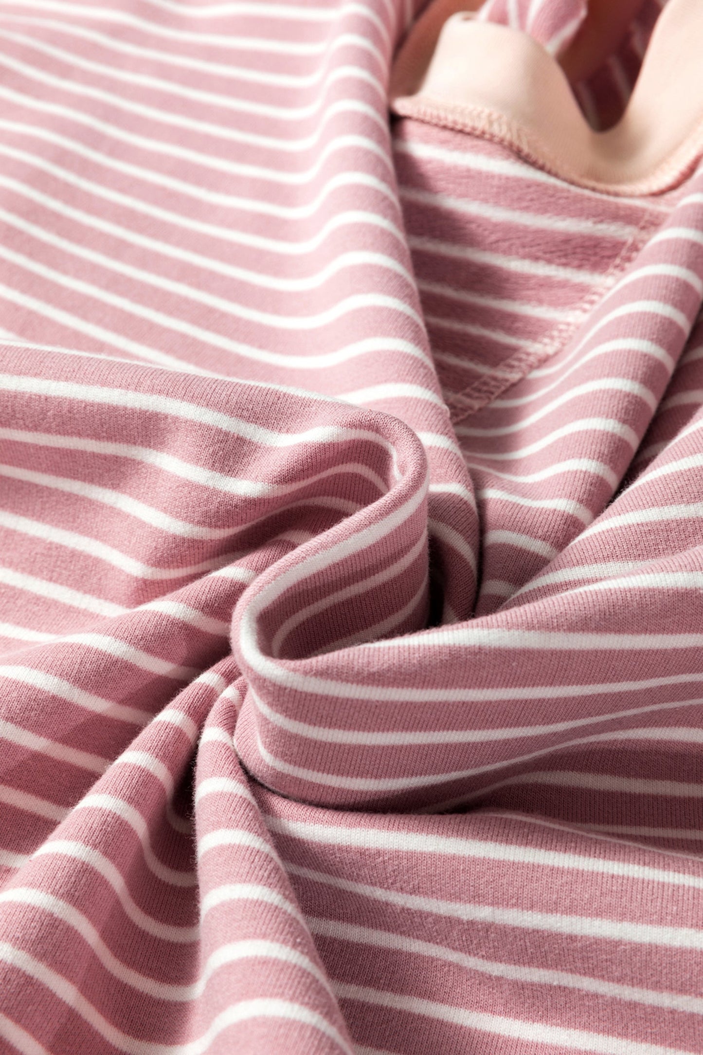Stripe Patchwork Exposed Stitching Long Sleeve Top