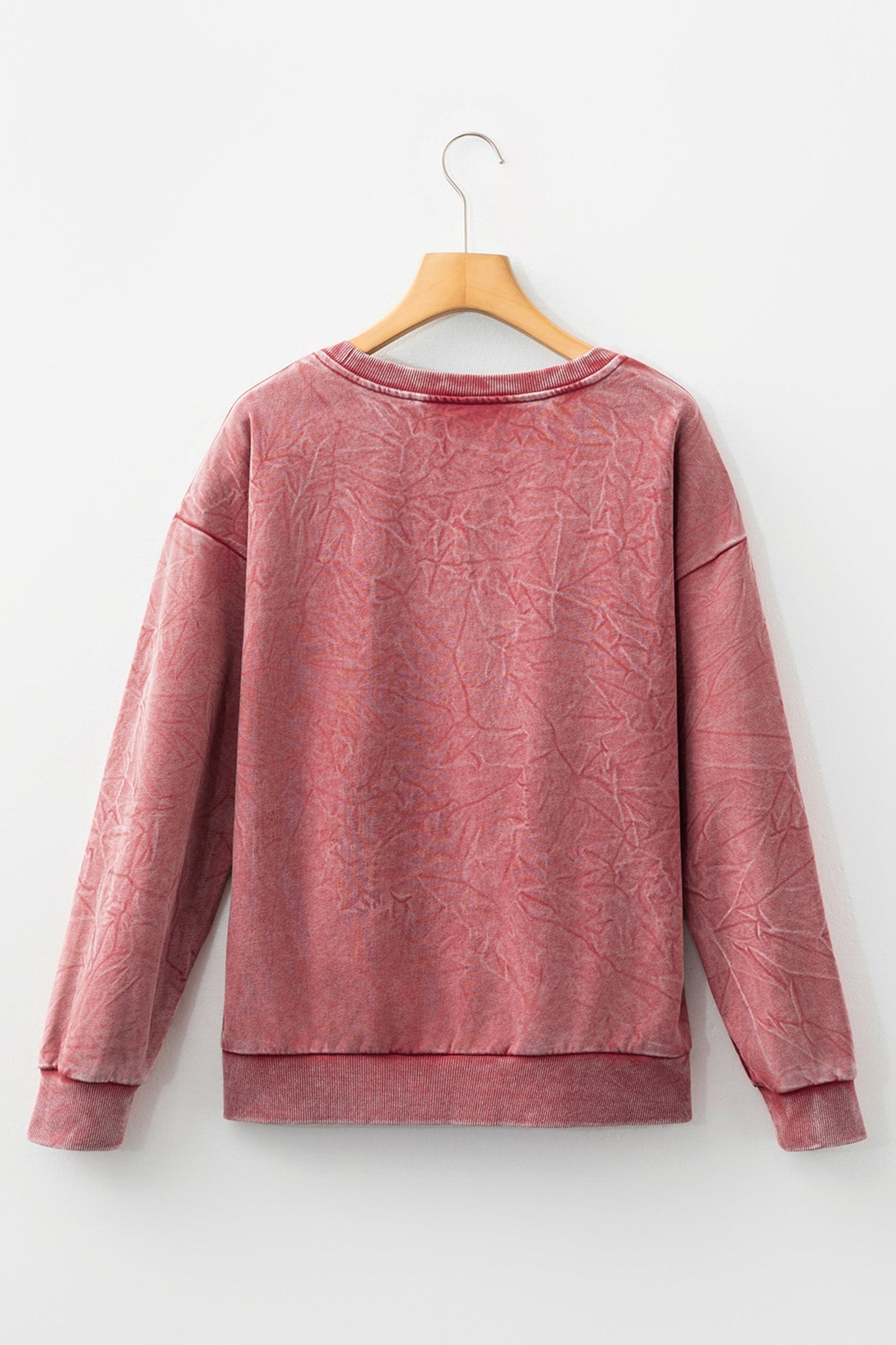 Saved by Grace Embroidered Mineral Wash Loose Sweatshirt