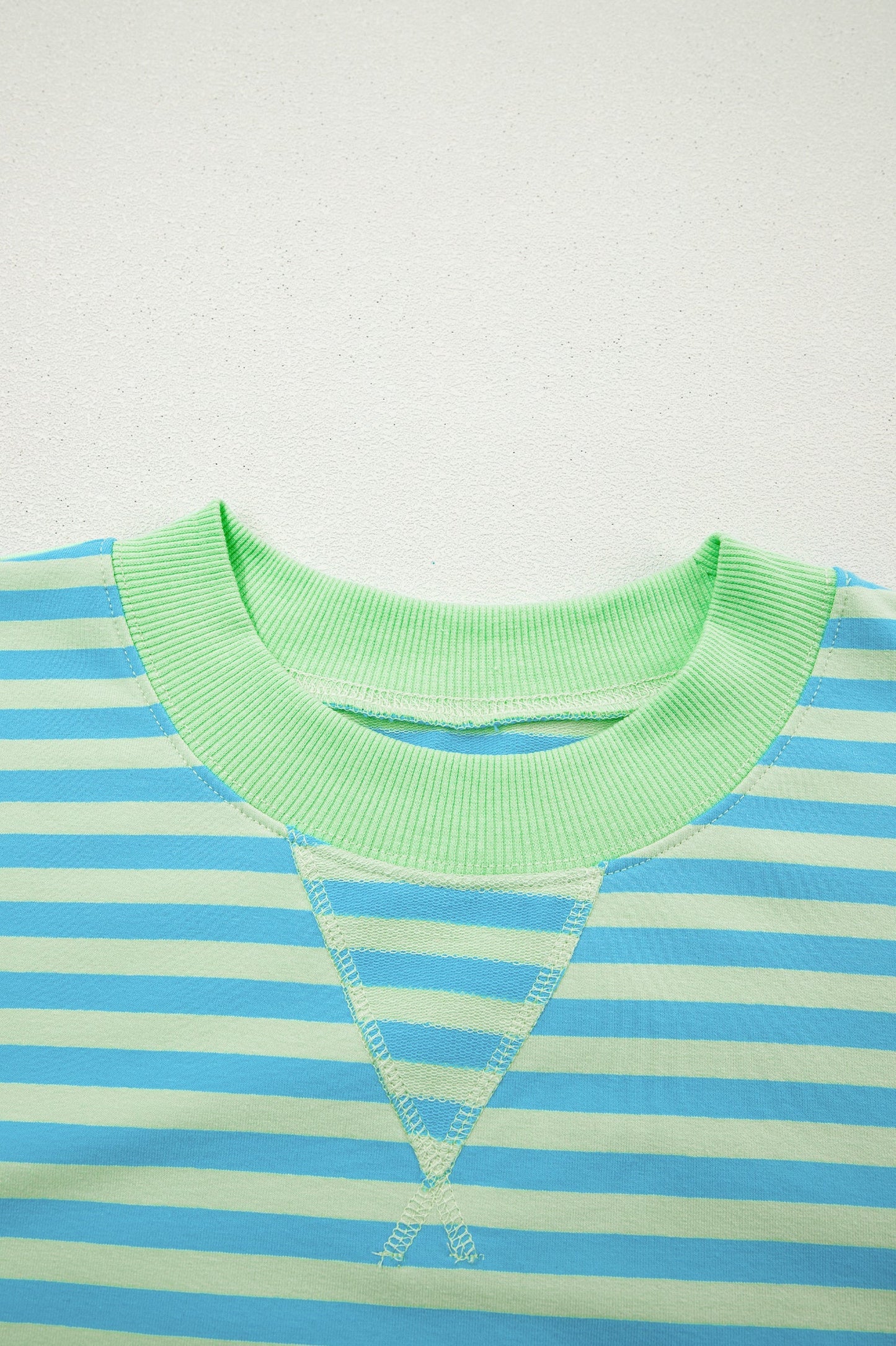 Stripe Colorblock Pullover & Pull-On Shorts Set