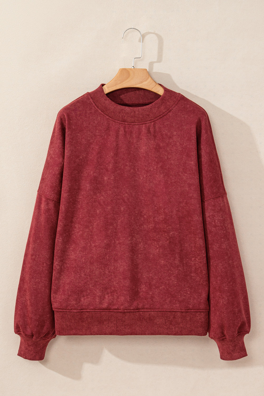 Mineral Wash Drop Shoulder Crewneck Sweatshirt