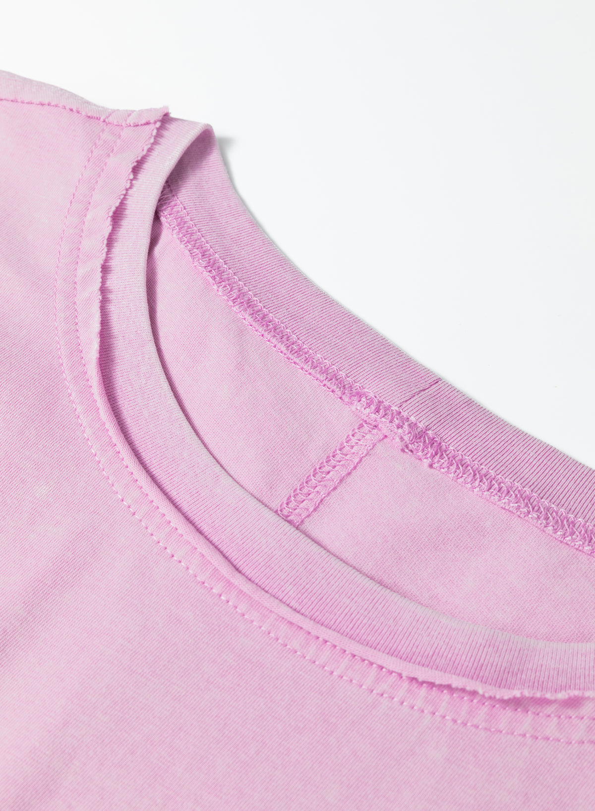 Mineral Wash Drop Shoulder Raw Edge Tee