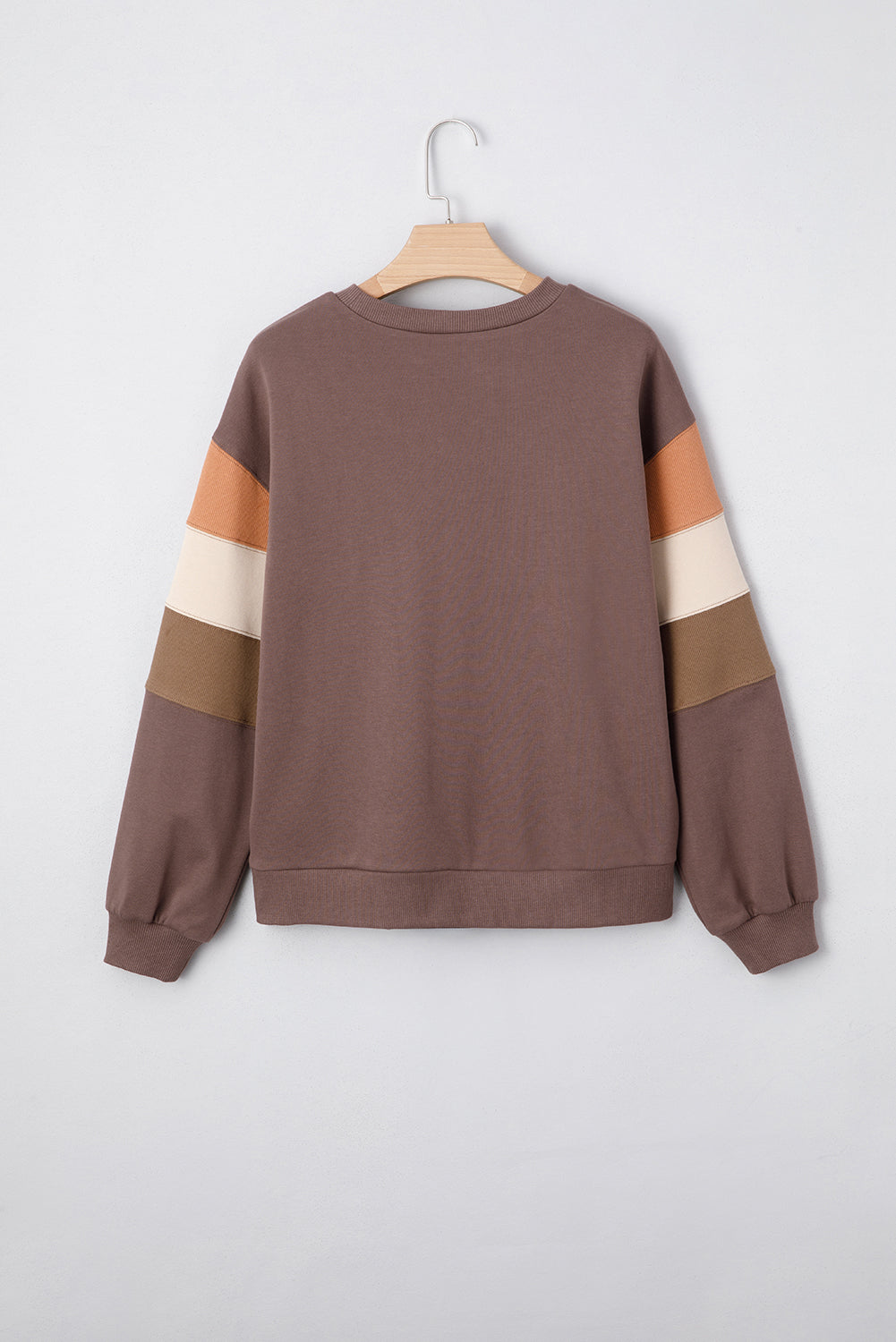 Colorblock Drop Shoulder Pullover Sweatshirt