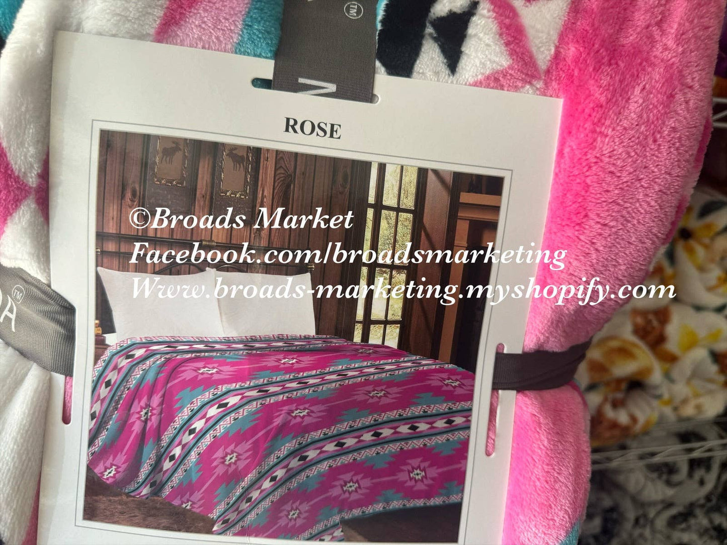 Series 14 MIA Pink Rose Super Plush Blanket