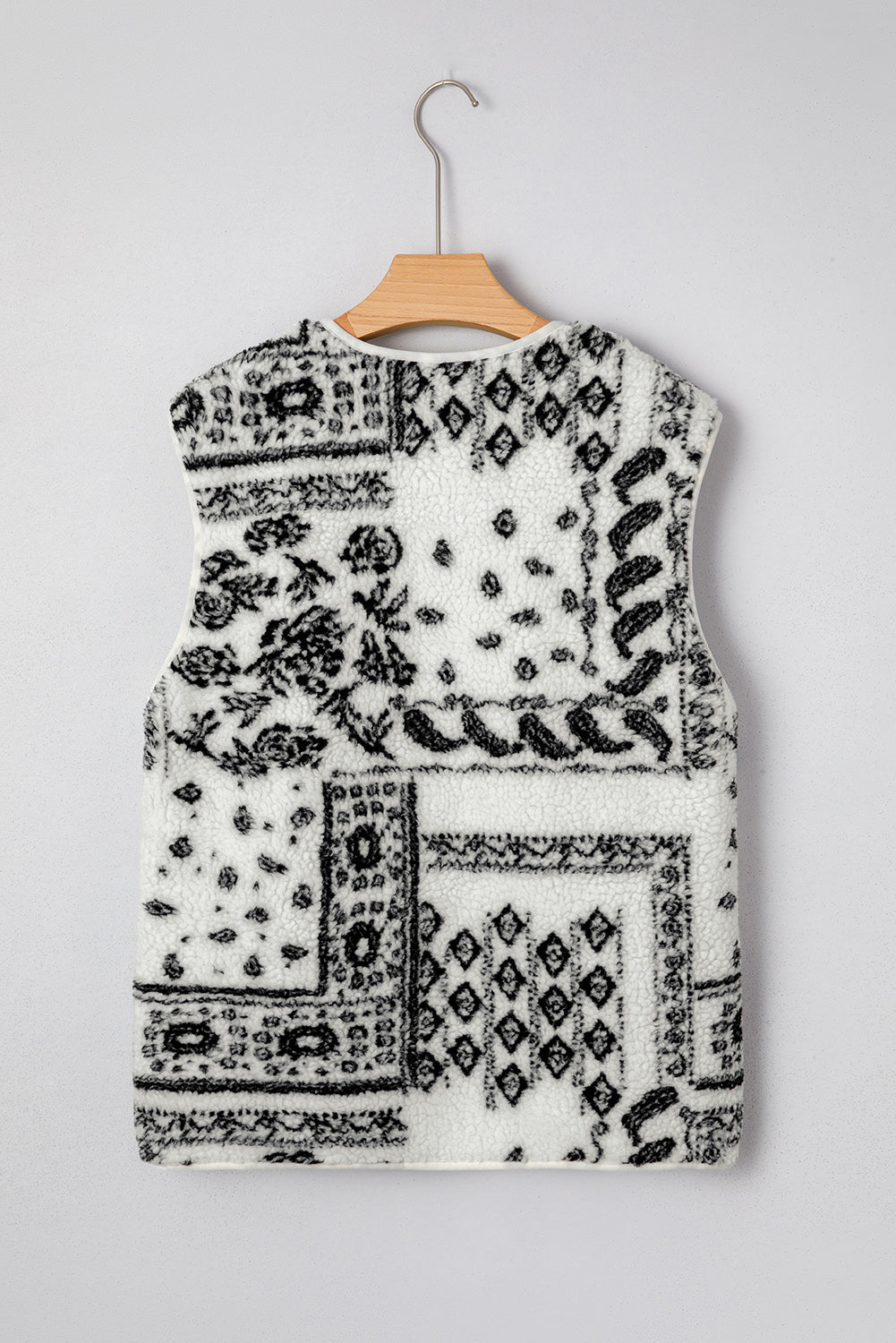 Western Paisley Sherpa Pocketed Vest