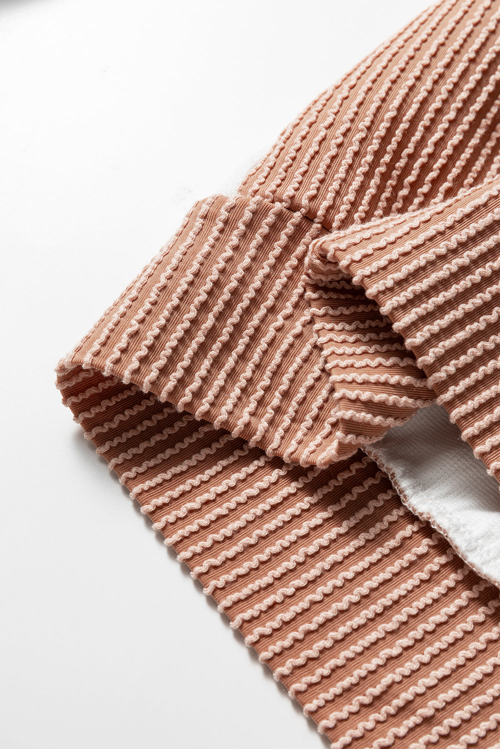 Plus Size Colorblock Cable Textured Top