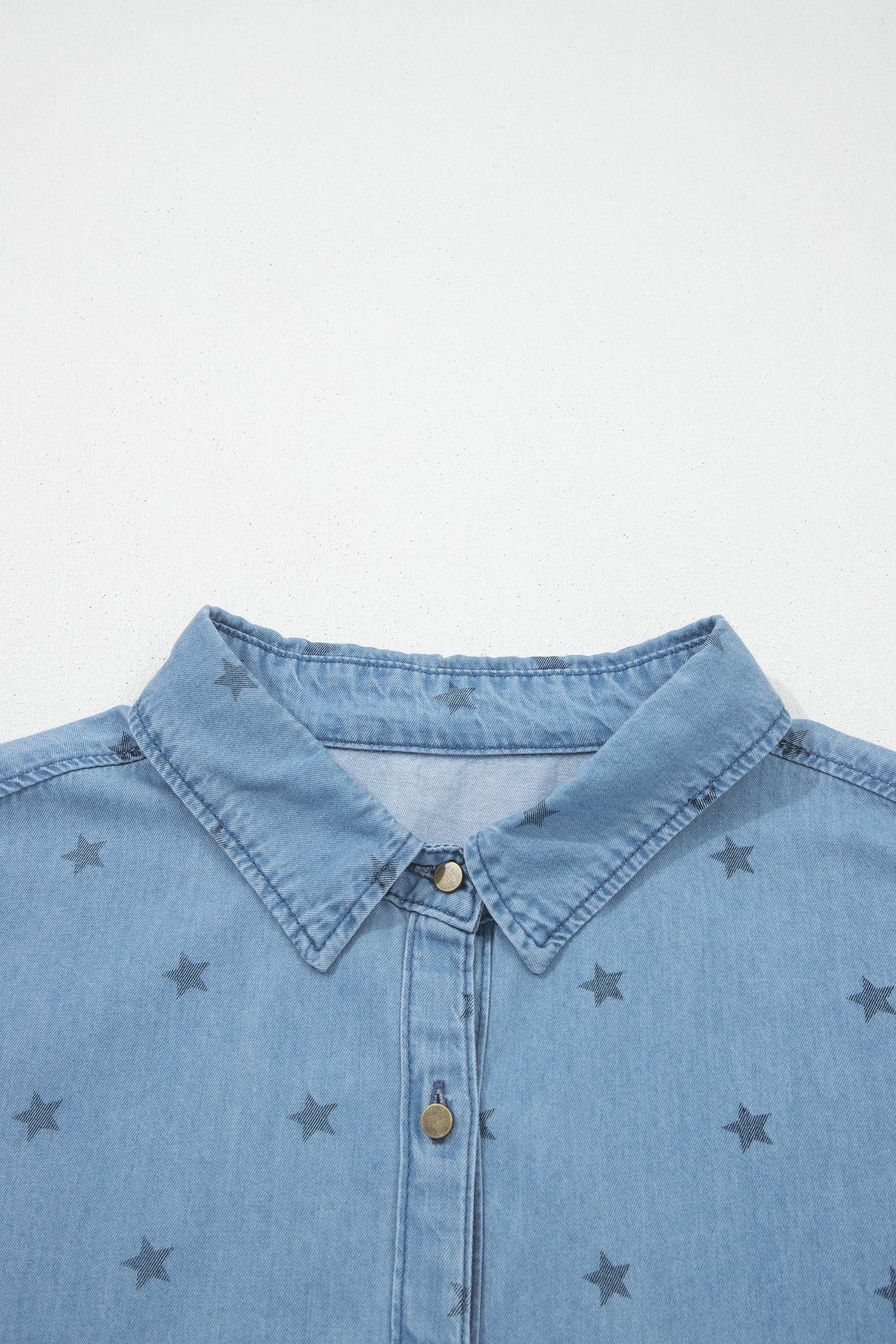 Star Denim Double Chest Pocket Short Sleeve Shirt