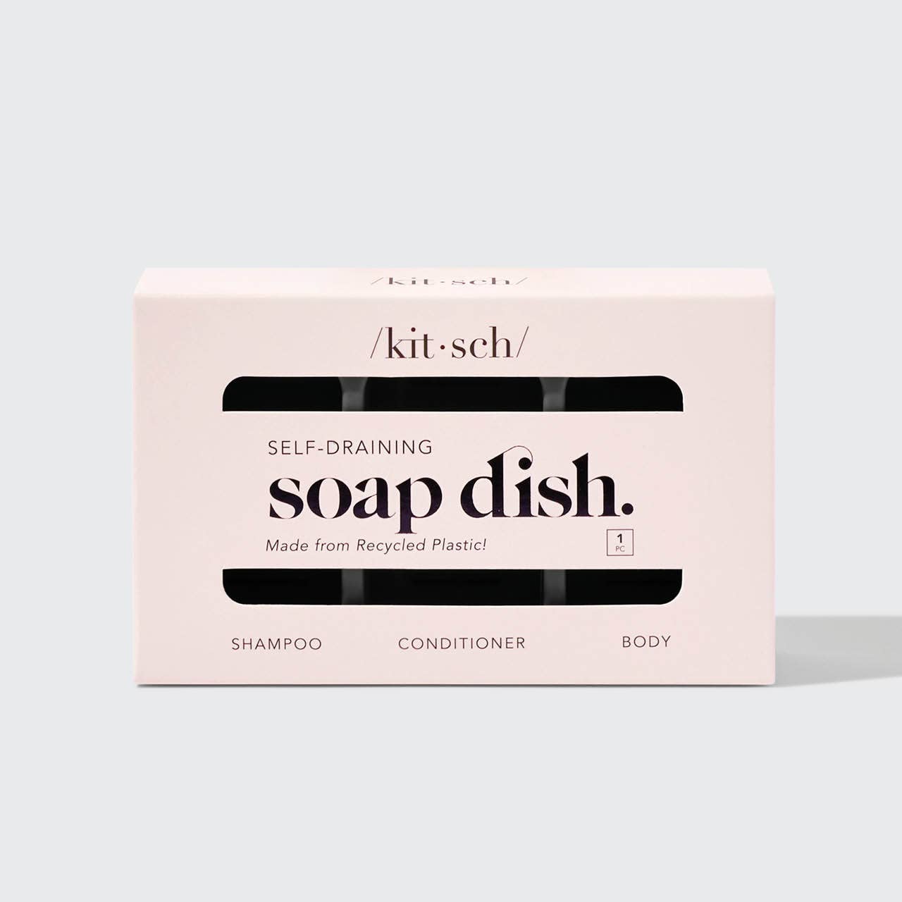 Self-Draining Soap Dish - Black By KITSCH