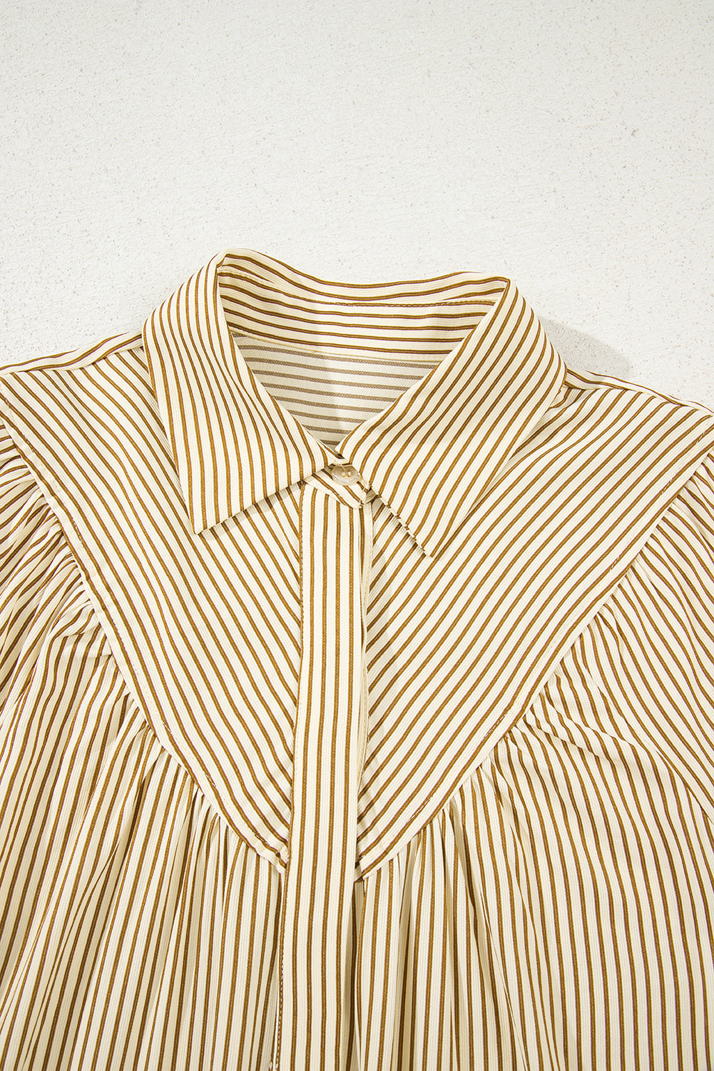Stripe Collared Cuff Long Sleeve Mini Dress