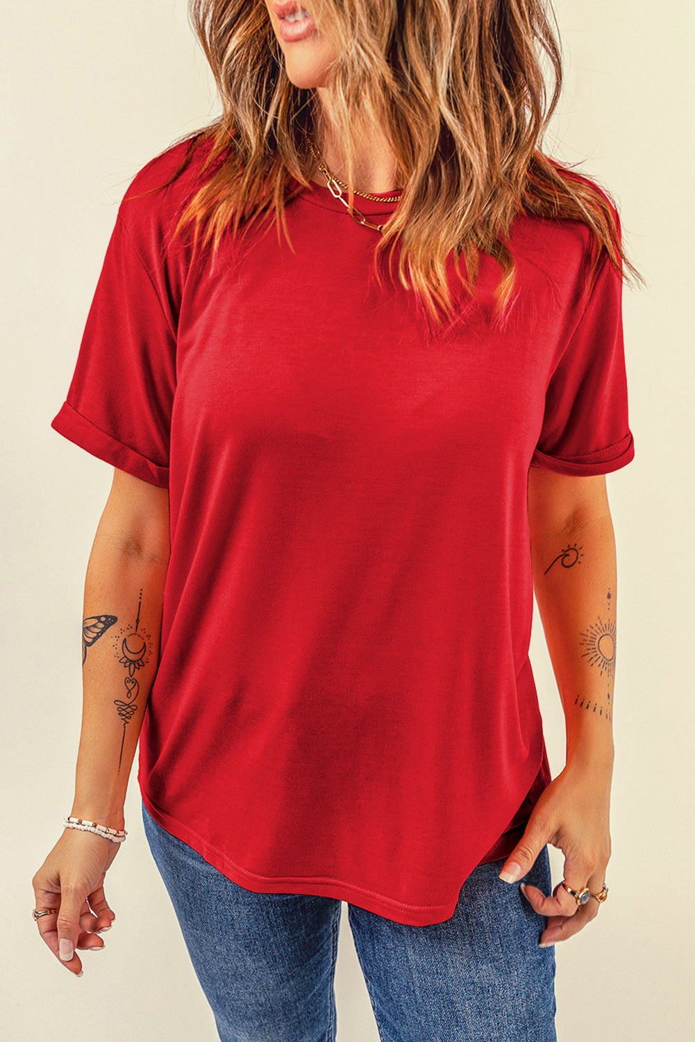 Plain Crew Neck Tee