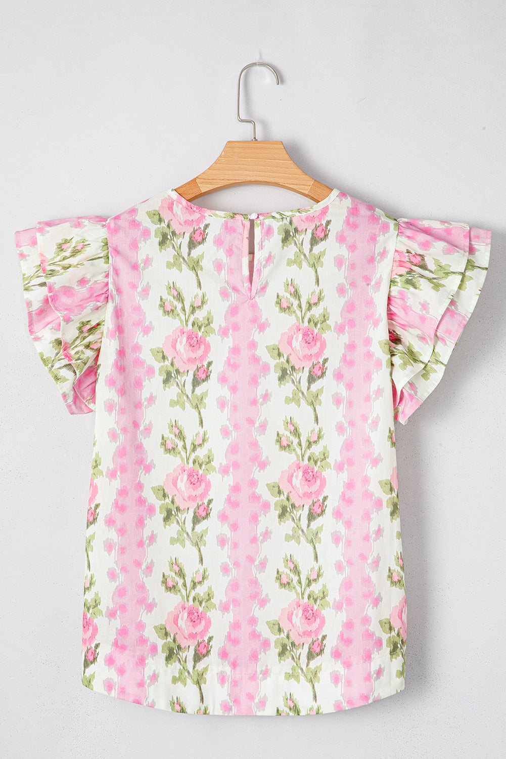 Floral Ruffle Sleeve Summer Top