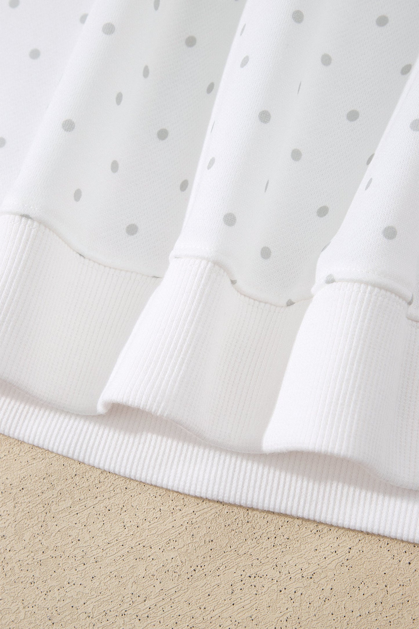 Polka Dot Side Stripe Detail Sweatshirt & Shorts Set