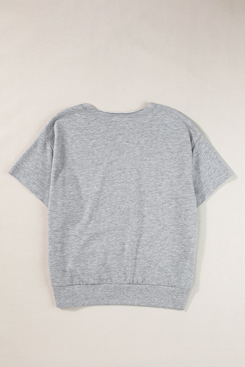 USA Lettering Patch Notch-Neck Loose Tee