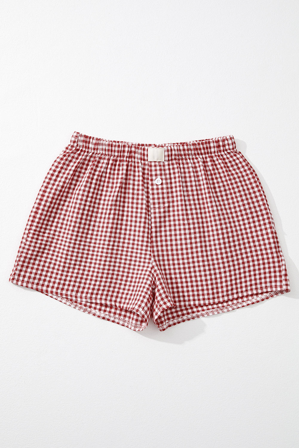 Gingham High Waist Casual Shorts