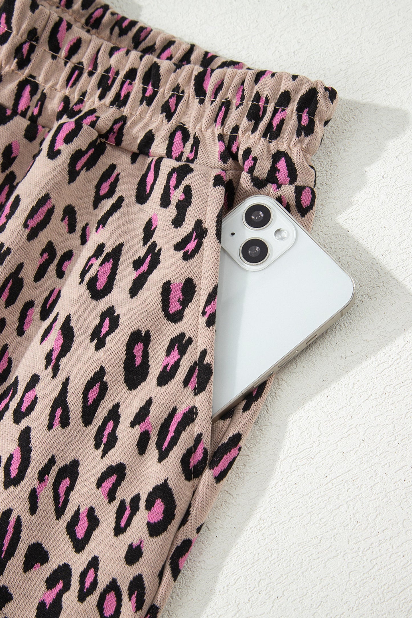 Leopard Short Sleeve Tee & Pants Set