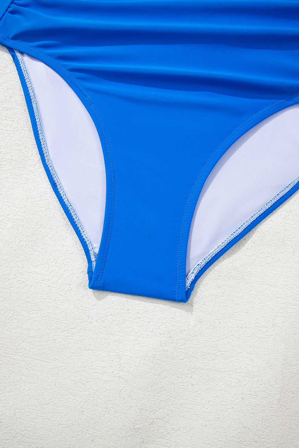 Colorblock Square Neck Top & High Waisted Bikini
