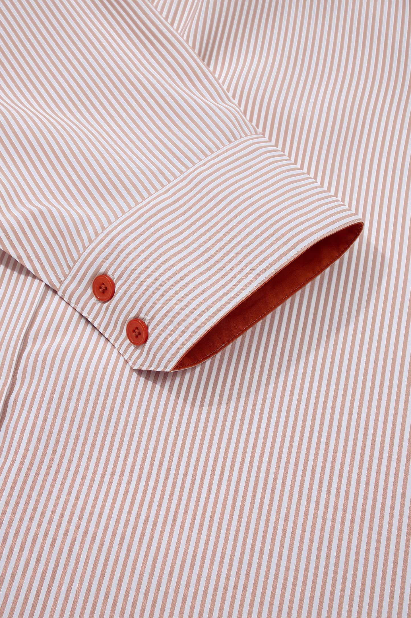 Stripe Colorblock Patchwork Frilled Collar Shirt