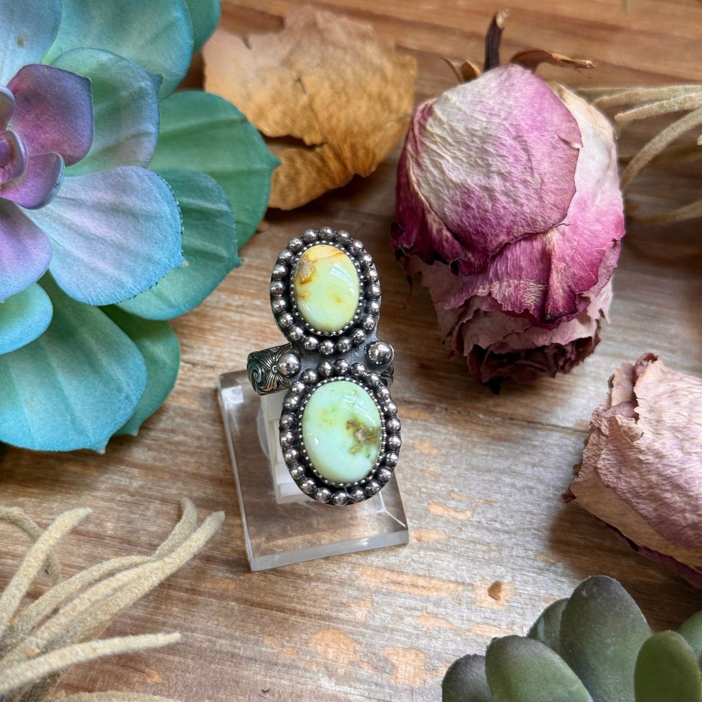 Mj Ring -Palomino Turquoise Adjustable Ring