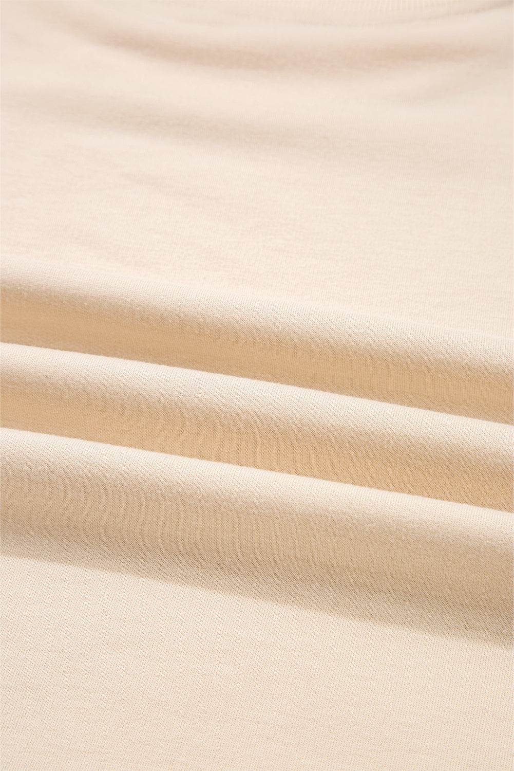 Floral Patch Raw Edge Drop Shoulder Top