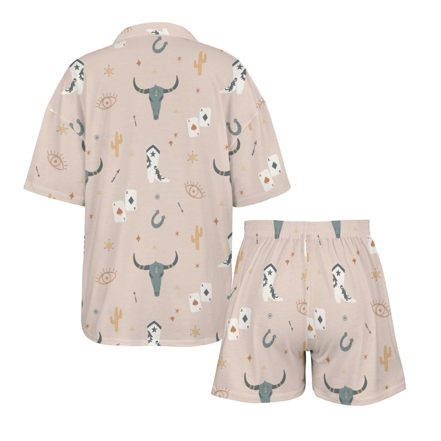 Baha Ranch Bulls & Boots Women's Pajama Set Made in America